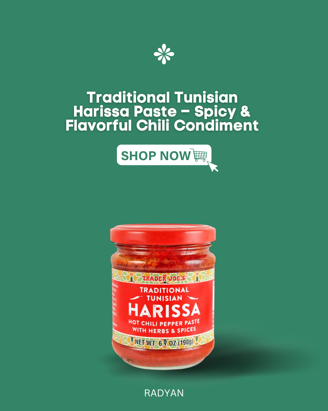 Traditional Tunisian Harissa Paste – Spicy & Flavorful Chili Condiment