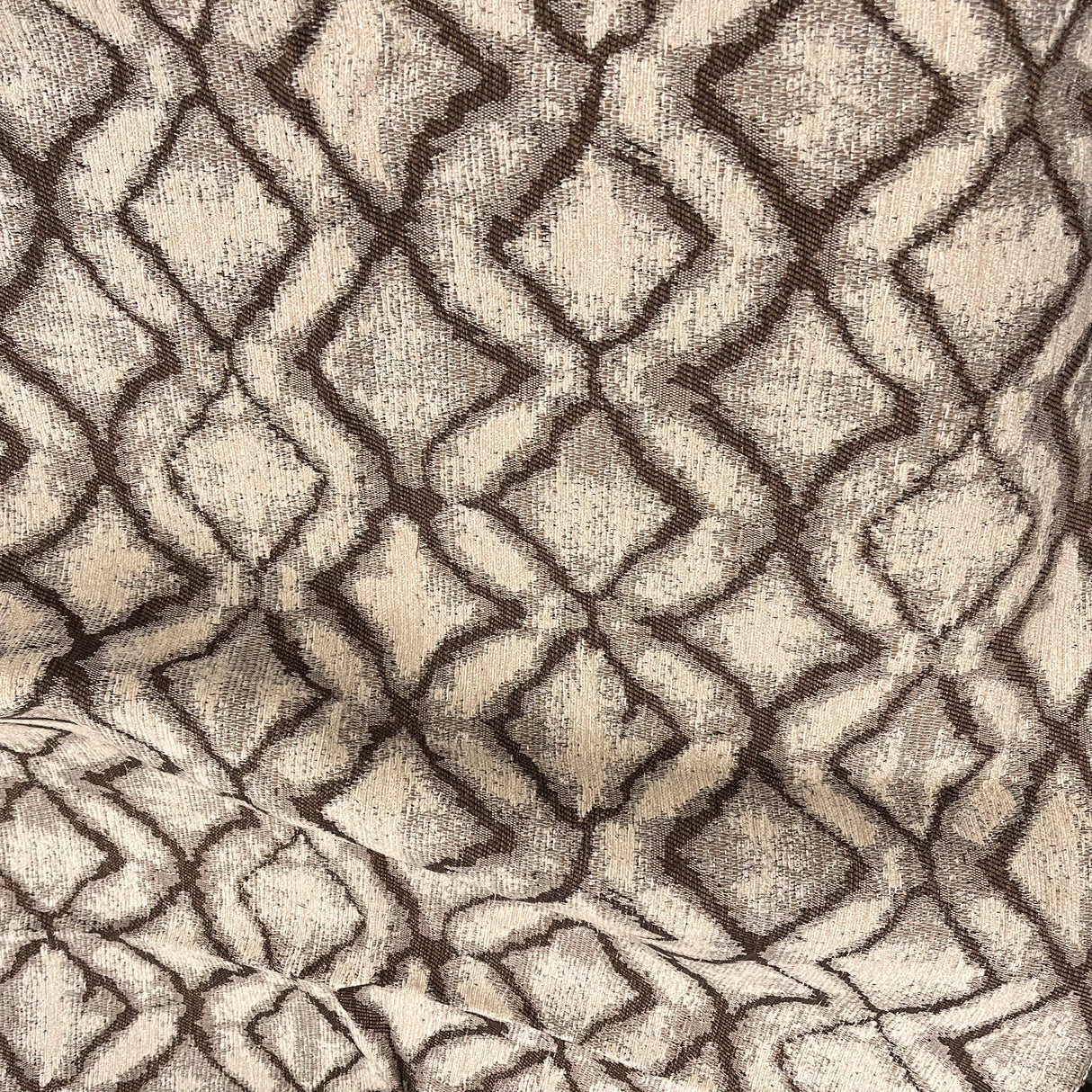 Chenille Upholstery Fabric Trellis Bourbon