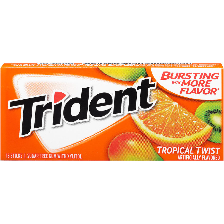 Trident Sugar Free Gum Tropical Twist