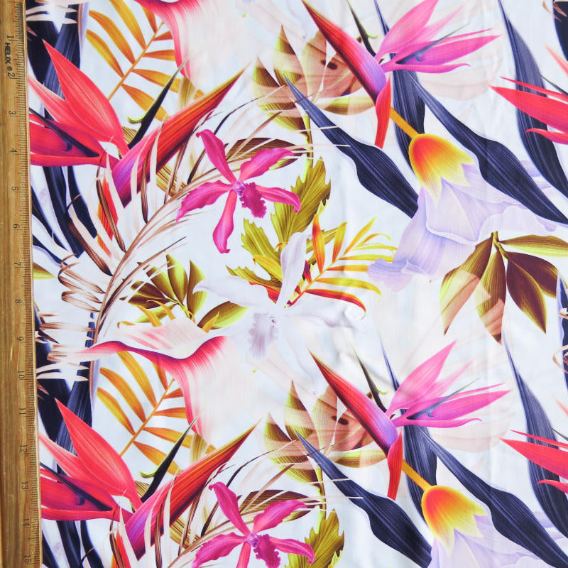 Swim Knit Nylon Spandex Tropical Paradise Floral