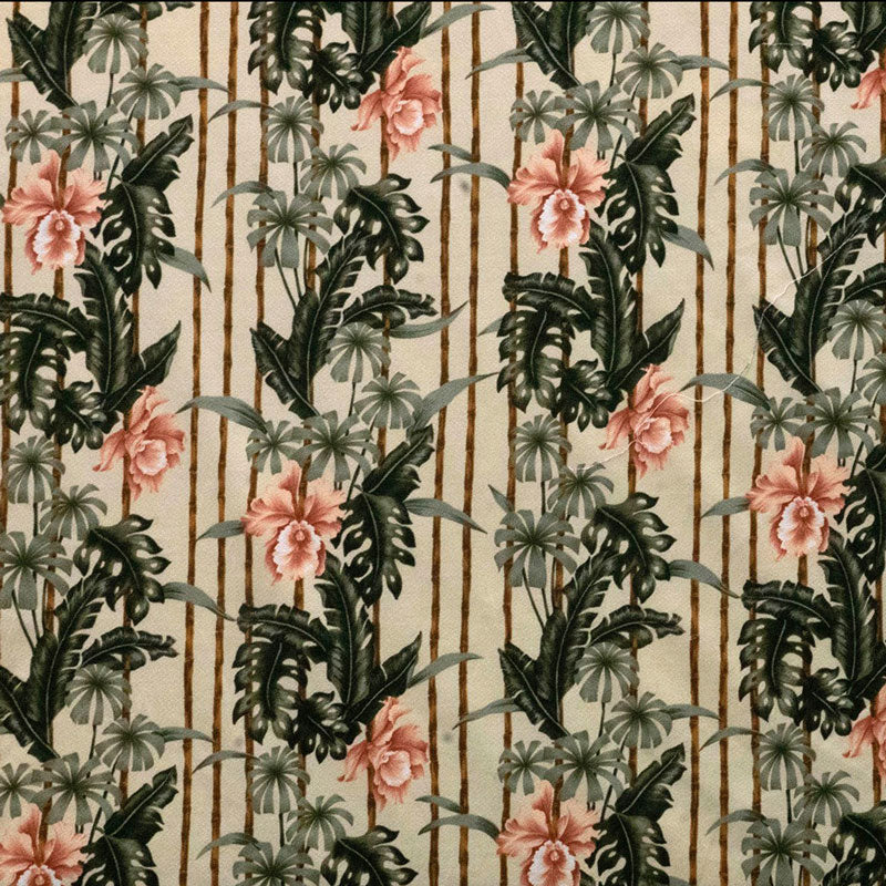 Cotton Print Tropical Garden Upholstery Fabric