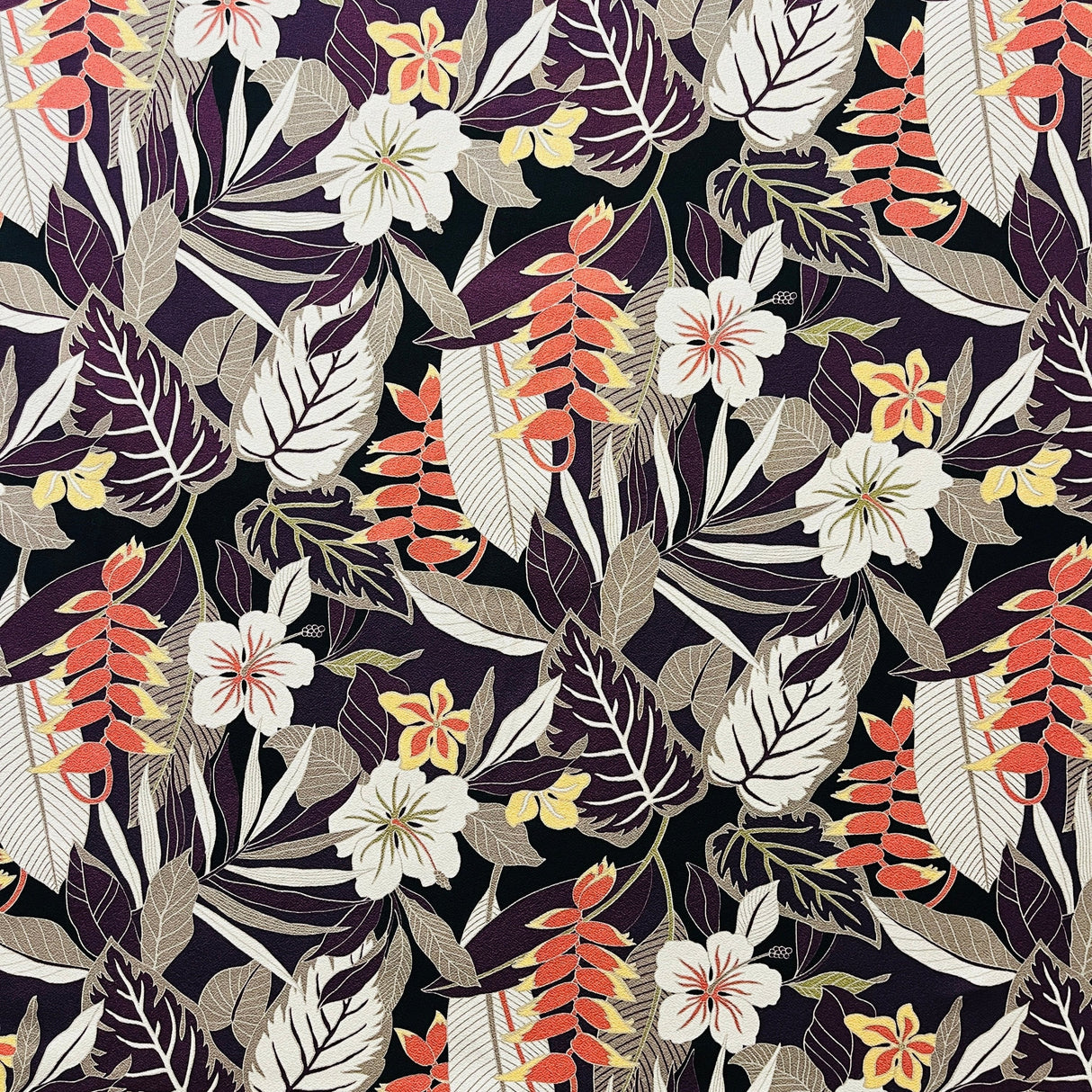 Cotton Upholstery Fabric Tropical Garden Print