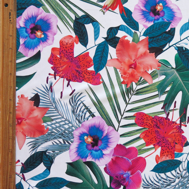 Swim Knit Tropicalia Floral Nylon Spandex Fabric