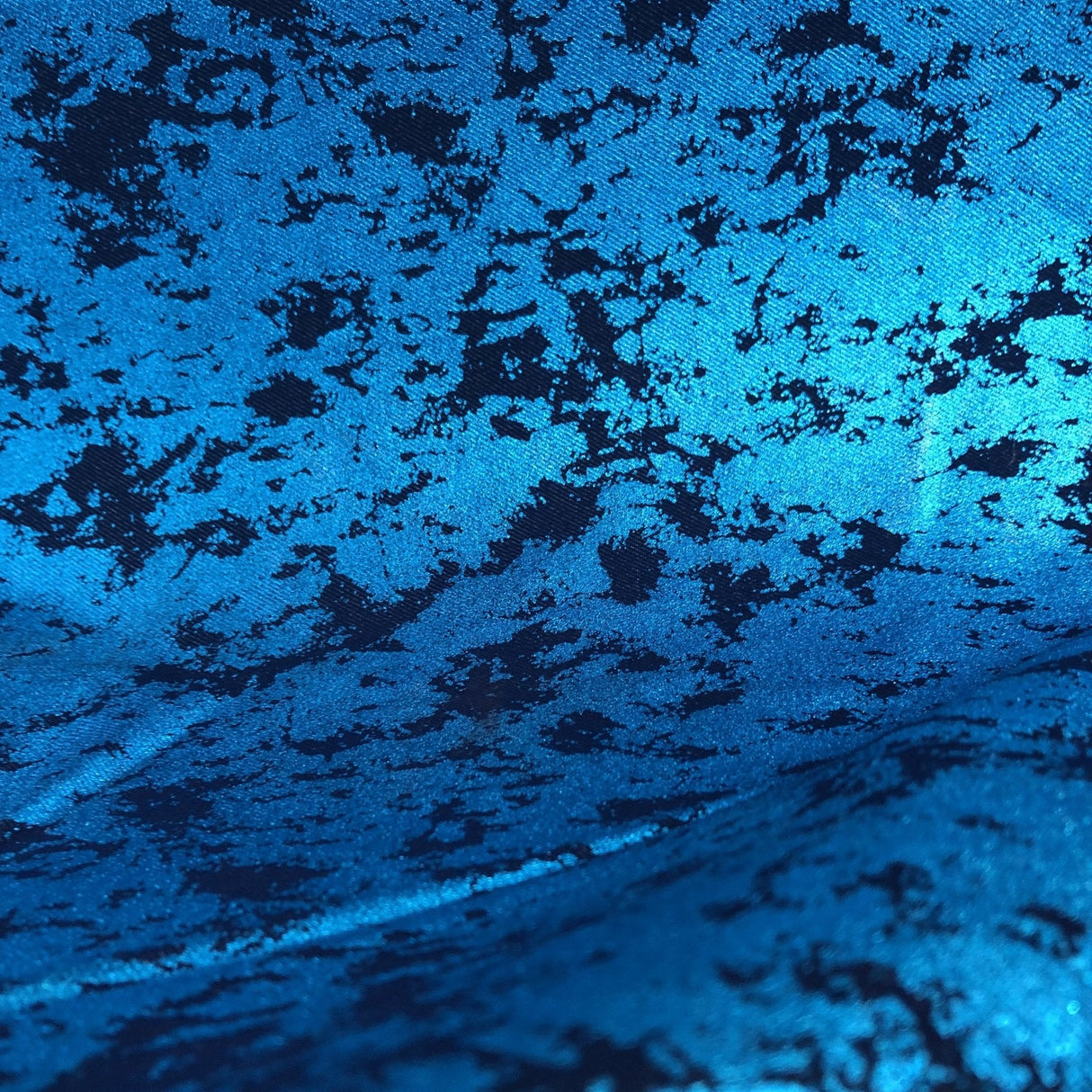 Foiled Stretch Faux Denim