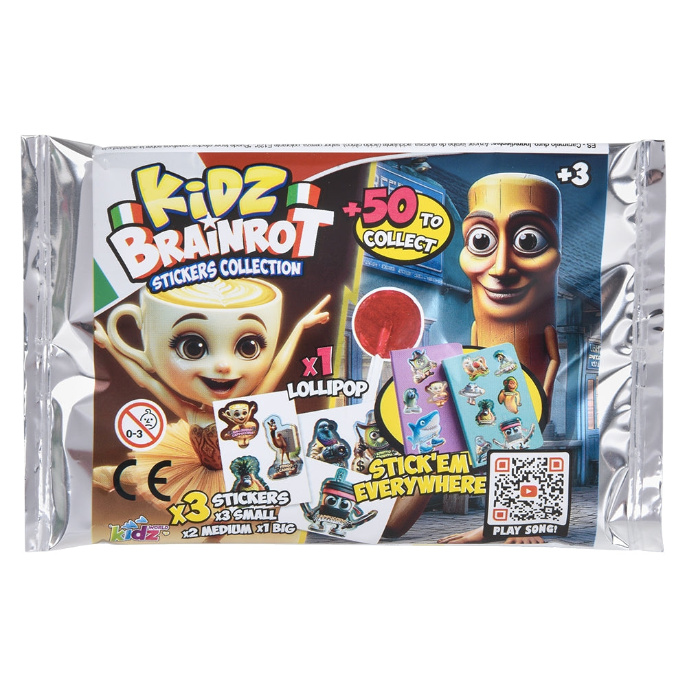 Brainrot Holographic Stickers And Lollipop (24 Ct)