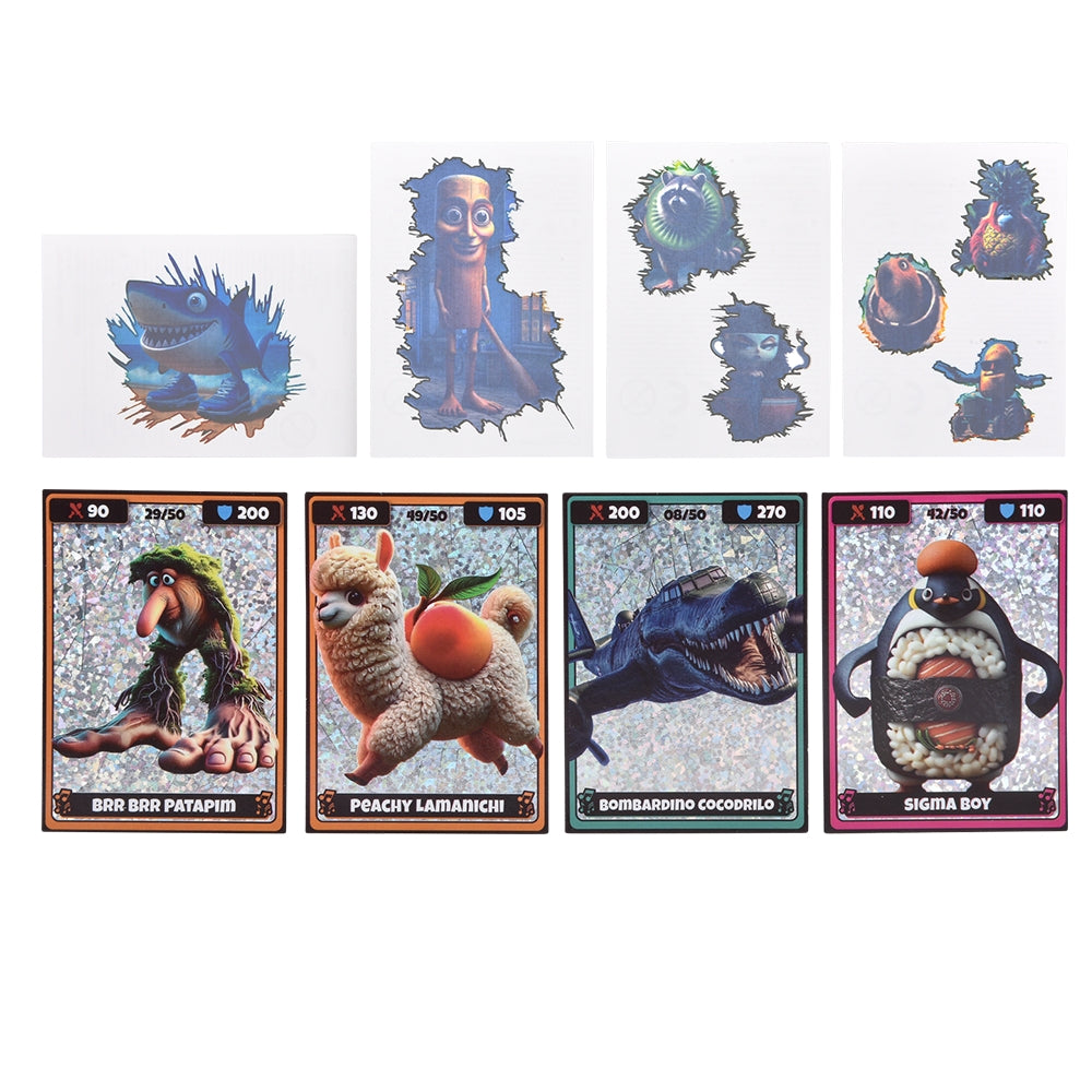 Brainrot Holographic Cards & Tattoos (1 DSP)