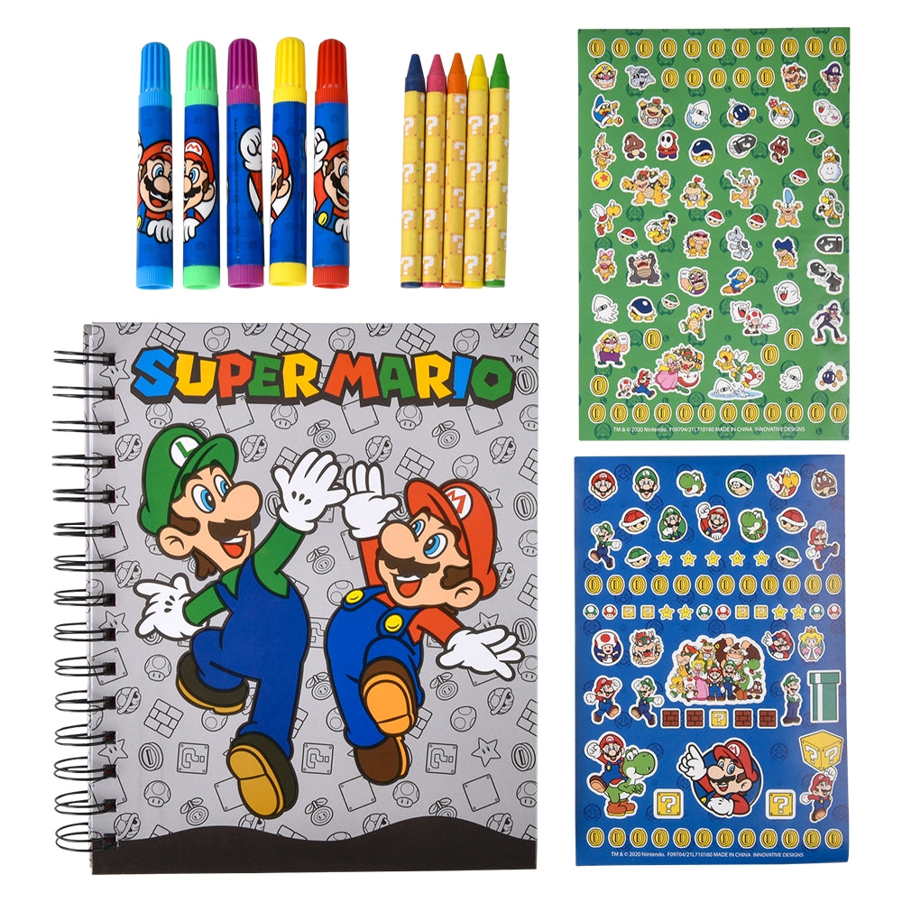 Super Mario Art Set Color And Go