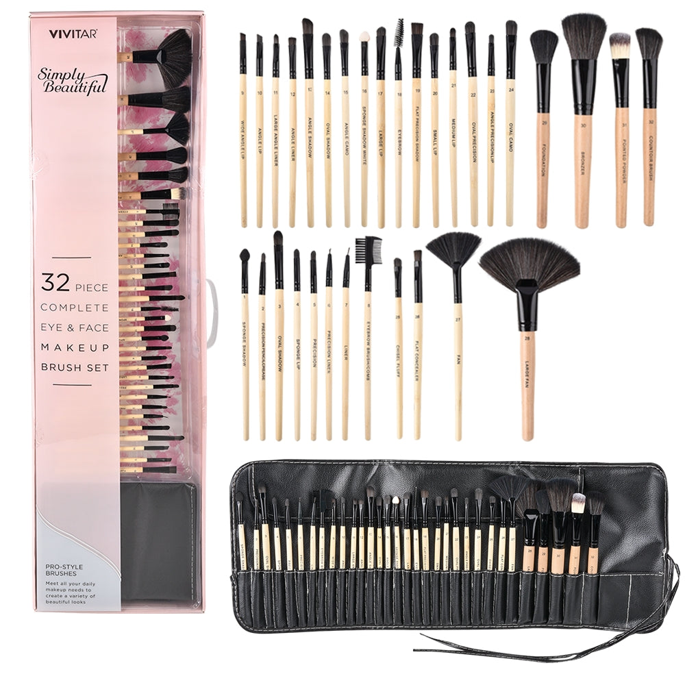 Makeup Brush Set 32pc Wood (1 PC)