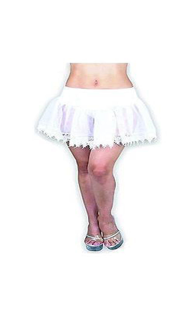 Classic Women's White Tear Drop Petticoat for Costume Parties and Themed Events