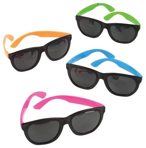 Bright Neon Rubber Toy Sunglasses Party Favor for Pool Events and Summer Celebrations