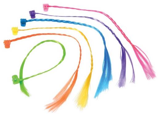 Nylon Hair Pieces for Fun Makeover Parties Great for Girls and Themed Celebrations