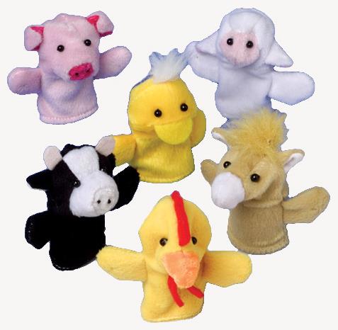 Soft Plush Farm Animal Finger Puppets for Kids Birthday Parties Carnival Fun and Puppet Shows
