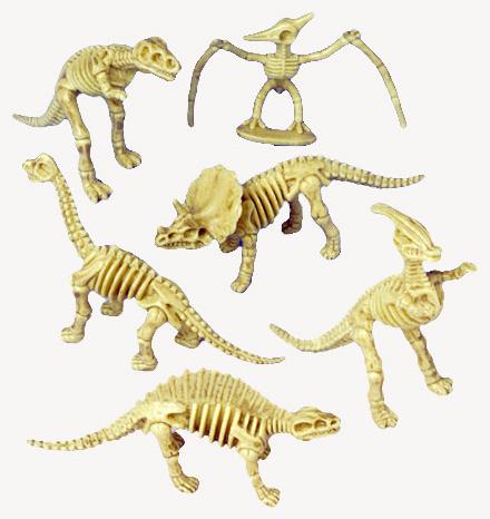 Skeleton Dinosaur Figurines for Themed Parties Goody Bags and School Carnival Prizes