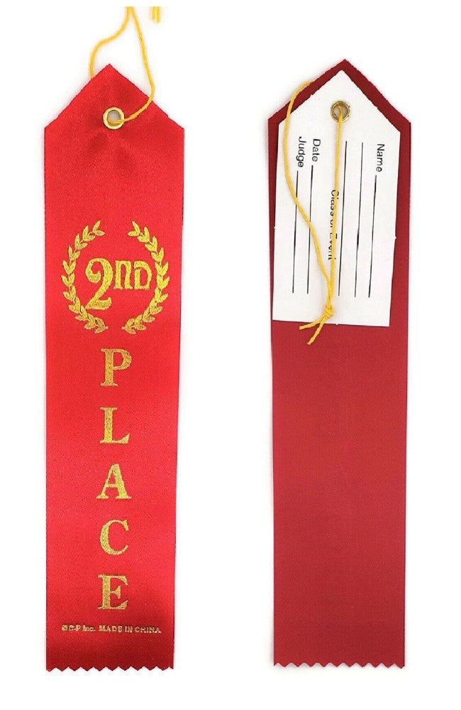 Premium 2Nd Place Ribbons for Awards Events School Competitions Birthday Parties