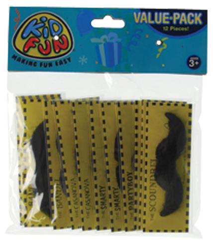 Assorted Fake Moustaches Set for Halloween Dress Up and Costume Parties Fun