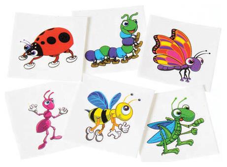 Insect Temporary Tattoos Pack for Party Favors Kids Themed Events and Creative Fun