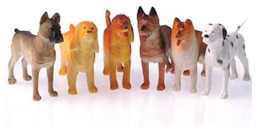 Set of 12 Assorted 4 Inch Dogs for Themed Parties and School Carnivals