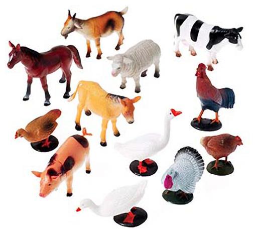 Realistic Farm Animal Toy Set for Themed Parties and Carnival Prizes