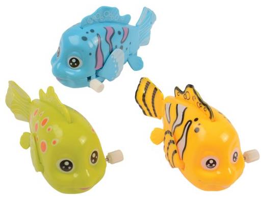 Tropical Fish Wind-Up Toys for Luau Parties Pool Fun and Office Desk Entertainment