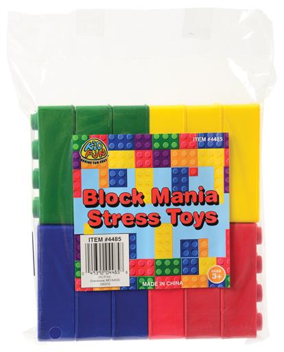 Block Mania Stress Toys for Stress Relief and Themed Events 12-Pack