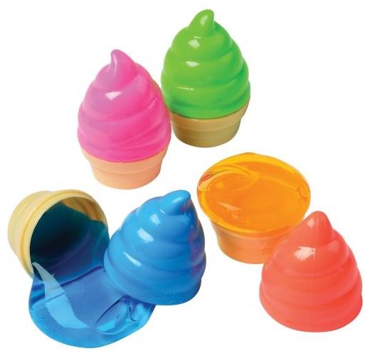 Vibrant Ice Cream Putty Party Favors Set for Carnival Events and Fun Activities