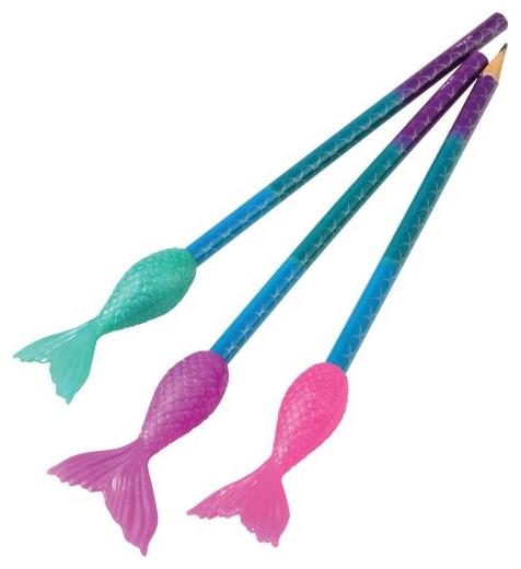 Fun Mermaid Tail Pencil Toppers Set for Classroom Rewards Party Favors and Goodie Bags