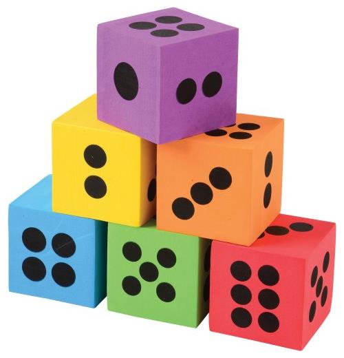 Exciting 2.5 Inch Foam Dice Set for Casino Games and Kids Party Supplies
