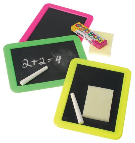 Mini Chalkboard Set with Chalk and Erasers for Student Learning and Classroom Activities
