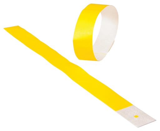 Premium Yellow Adhesive Event Bands 100-Pc for Carnivals Fundraisers Schools and Sporting Events