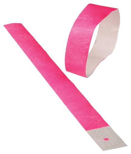 Versatile Adhesive Event Bands in Neon Pink for Carnival Sports School Events and Secure Admissions