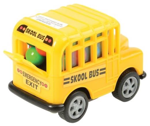 Fun Skool Bus Toy Set with Candy for Classroom Rewards and Holiday Treats