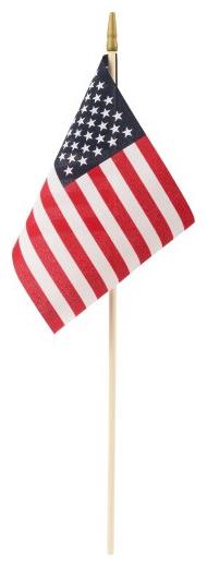 Cloth USA Flags Set of 12 for Independence Day Memorial Day and Patriotic Celebrations
