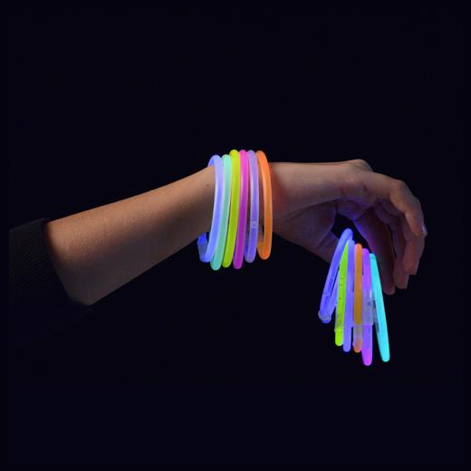 Colorful Glow Bracelets Set of 50 for Nighttime Events Parties and Outdoor Celebrations