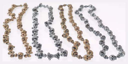 Antique Skull and Crossbones Necklace for Halloween Pirate Costume Parties and Themed Celebrations