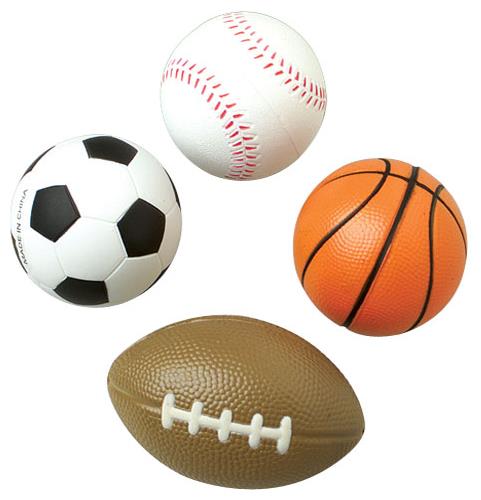 Sports Squeeze Balls Stress Relief for Goody Bags Classroom Rewards and Outdoor Events