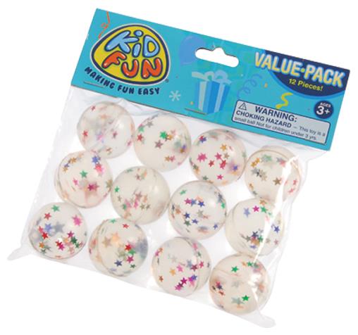 Exciting Glitter Balls with Stars for Goody Bags Classroom Rewards and Carnival Prizes