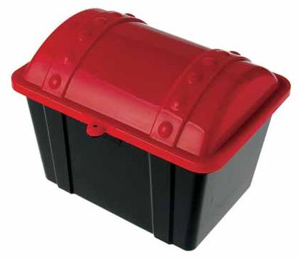 Colorful Red-Black Treasure Chest for Pirate Parties Classroom Rewards and Fun Celebrations