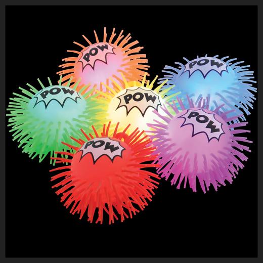 Light Up Flashing Superhero Puffers for Kids Birthday Parties and Themed Celebrations