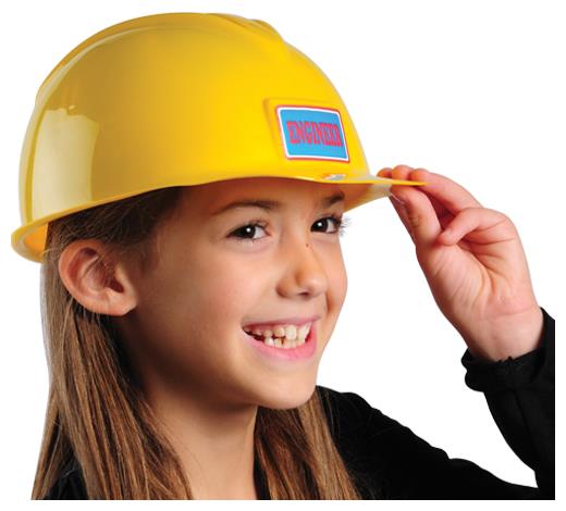 Realistic Toy Construction Helmet for Kids Dress Up Pretend Play and Costume Accessories
