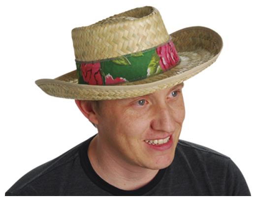 Classic Straw Gambler Hat for Casino Nights Parties and Themed Events