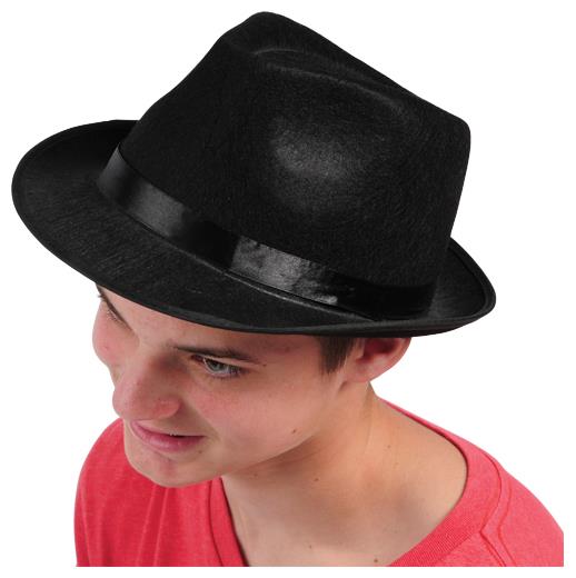 Stylish Black Fedora Hat for Themed Parties Halloween and Everyday Fashion
