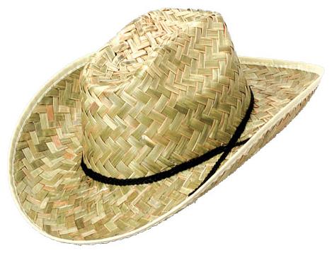 Woven Straw Barndance Hat for Western Costumes and Square Dance Events