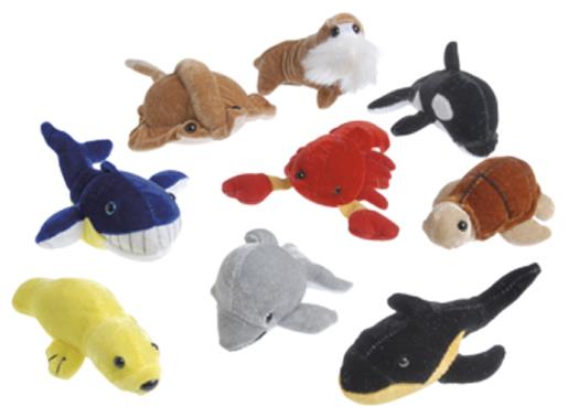 Vibrant Sea Animals Plush Toys for Luau Parties and Carnival Games