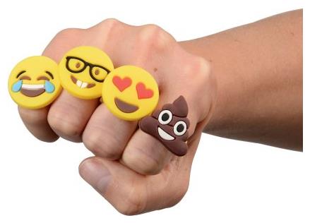 Child-Sized Emoji Rings for Fun Parties Events and Themed Celebrations