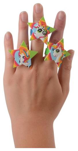 Unicorn Rubber Rings Set for Party Favors Birthdays and Themed Celebrations