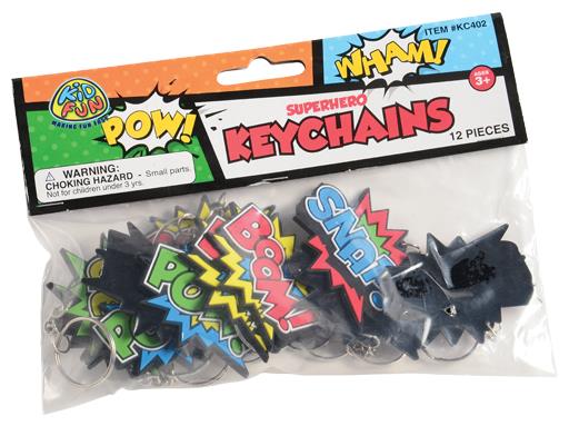 Fun Superhero Keychains for Kids and Adults Perfect for Themed Parties and Giveaways