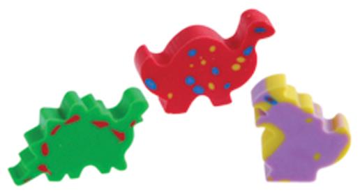 Mini Dino Shaped Erasers for Classroom Goody Bags and School Carnival Events