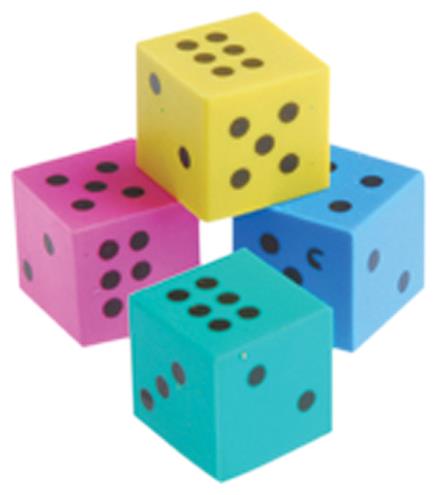Fun Dice Erasers for School Carnival Prizes Birthday Party Goodie Bags and Office Supplies