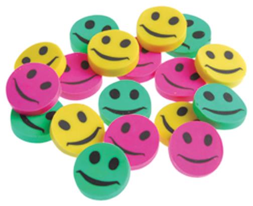 Mini Smile Erasers for Classroom Goody Bags Birthday Parties and School Events