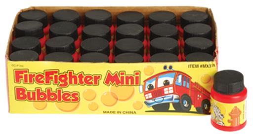 Firefighter Mini Bubbles for Outdoor Play Birthday Parties Weddings and Fun Events